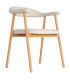 Chair tissue beige and green 56.5x56x74.5cm