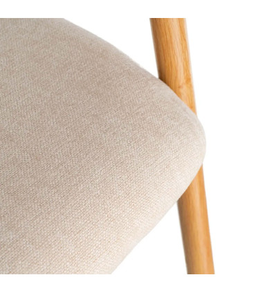 Chair tissue beige and green 56.5x56x74.5cm