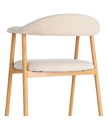 Chair tissue beige and green 56.5x56x74.5cm