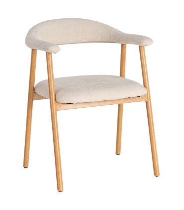 Chair tissue beige and green 56.5x56x74.5cm