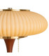 Table Lamp wood, gold metal and white lampshade 31x31x50cm
