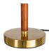 Table Lamp wood, gold metal and white lampshade 31x31x50cm