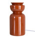 Table Lamp black wood and beige lampshade 24x24x47.5cm