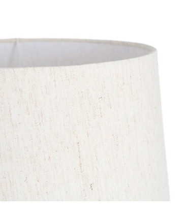 Lampe à poser céramique blanche rayures terracotta 30x30x55.5cm