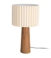 Lampe à poser résine marron et abat-jour beige 26x26x46.5cm