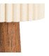 Table Lamp black wood and beige lampshade 24x24x47.5cm