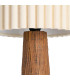 Lampe à poser résine marron et abat-jour beige 26x26x46.5cm