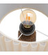 Table Lamp black wood and beige lampshade 24x24x47.5cm