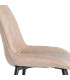 Chaise tissu beige et métal noir 50x60x85cm