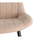 Chaise tissu beige et métal noir 50x60x85cm