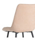 Chaise tissu beige et métal noir 50x60x85cm