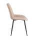 Chaise tissu beige et métal noir 50x60x85cm
