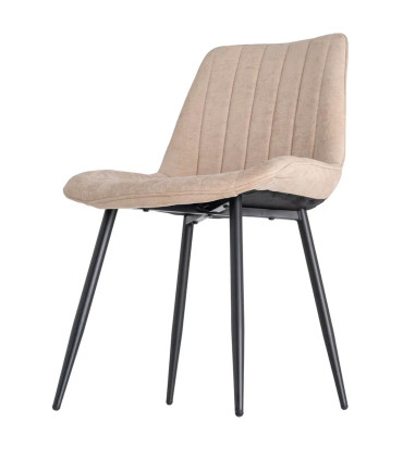 Chair tissue beige and green 56.5x56x74.5cm
