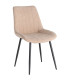 Chair tissue beige and green 56.5x56x74.5cm