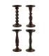 Set of 2 Candle Holders mangowood 10x10x23cm