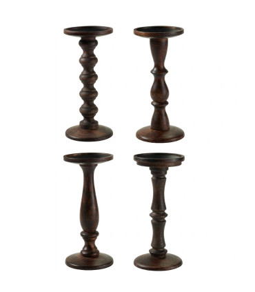 Set de 2 Chandeliers en Bois de Mangue - 23cm et 30cm