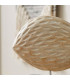 Statuette poisson en bois de mangue blanchi 15x7x22cm
