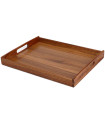 Plateau de service en bois d'acacia 40x30x4.5cm