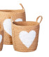 Set of 3 Round Baskets Seagrass