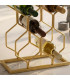Bottles Rack gold metal - 8 Bottles 23x11x48cm