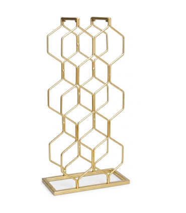Bottles Rack gold metal - 8 Bottles 23x11x48cm