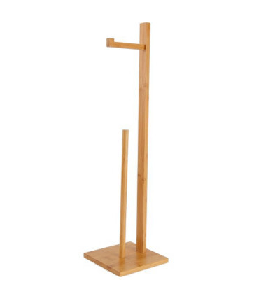 Toilet paper holder bamboo 19x19x71cm