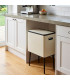 Kitchen Bin Retro White Metal - 30L