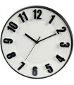 Wall Clock black and white 30x30x4.5cm