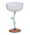 Verre à cocktail fleurs en plastique 24cl