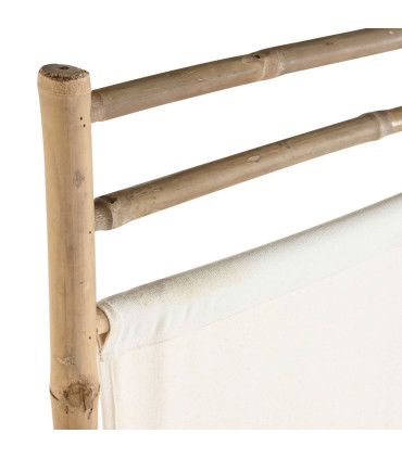 Bamboo and white cotton Screen 166x3x175cm