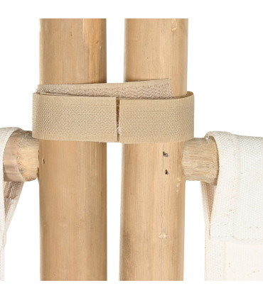 Bamboo and white cotton Screen 166x3x175cm