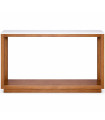 Console Table mangowood and white marble 96.5x35.5x76cm