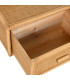 Table de chevet murale en bois et rotin 47x30x45cm