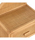 Table de chevet murale en bois et rotin 47x30x45cm