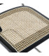 Chair design wood, rattan, metal 48x53x81cm