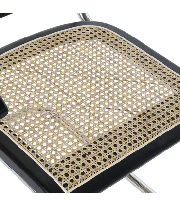 Chair design wood, rattan, metal 48x53x81cm