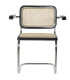 Chair design wood, rattan, metal 48x53x81cm