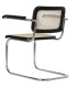 Chair design wood, rattan, metal 48x53x81cm