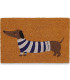 Paillasson coco chien pull rayé 60x40x2cm