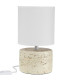 Table Lamp ceramic beige and white 13x13x24cm