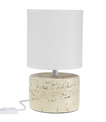 Table Lamp ceramic beige and white 13x13x24cm