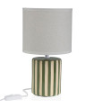 Table Lamp ceramic green and beige 16x16x27.5cm