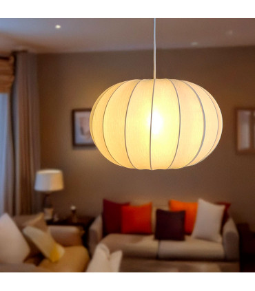 Suspension en métal et coton blanc Suspension en métal et coton blanc 40x40x25cm