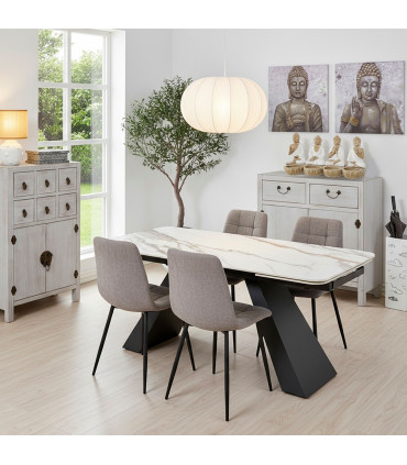 Suspension en métal et coton blanc Suspension en métal et coton blanc 40x40x25cm