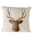 Coussin carré cerf 44x43x16cm