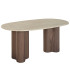 Table à manger design bois MDF et plateau granit 180x90x75cm
