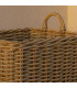Set de 2 grands paniers carrés tressés 43x45cm
