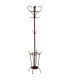 Portemanteau sur pied en métal marron avec porte-parapluies 38x38x177cm