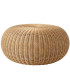 Outside beige plastic pouff 70x70x37cm