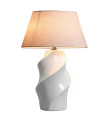 Lampe à poser céramique blanche spirale 20x20x61cm